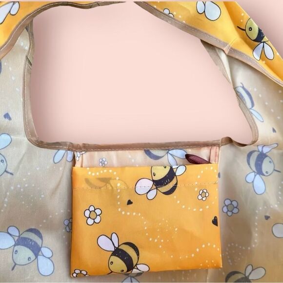 Bee Nylon Shopping Tote Large Capacity Folding Bag - Picture 3 of 5